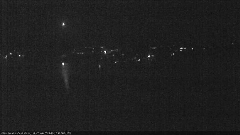Lake Travis webcam, November 12, 2020 11:00 PM CT
