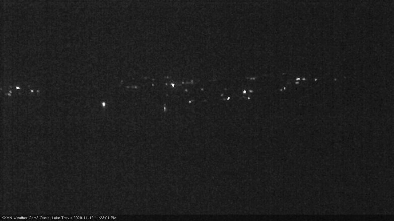 Lake Travis webcam, November 12, 2020 11:25 PM CT