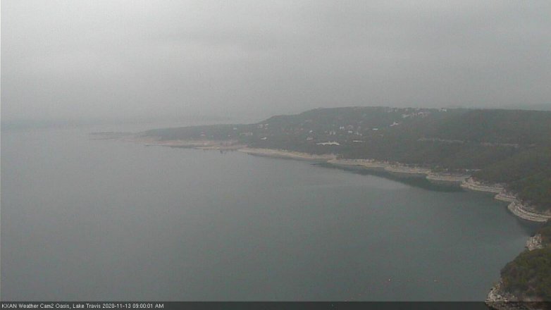 Lake Travis webcam, November 13, 2020 9:00 AM CT
