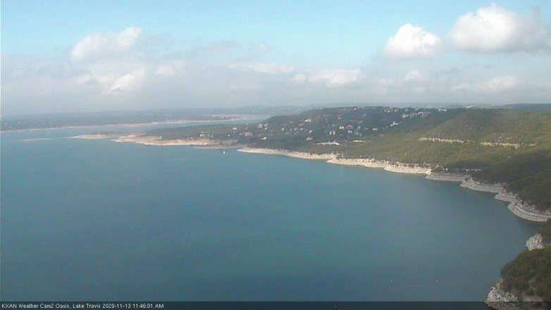 Lake Travis webcam, November 13, 2020 11:45 AM CT
