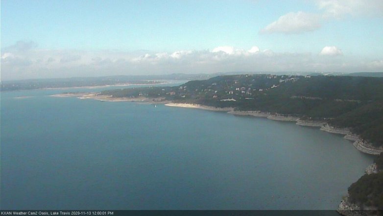 Lake Travis webcam, November 13, 2020 12:00 PM CT