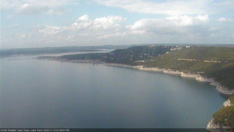 Lake Travis webcam, November 13, 2020 1:00 PM CT
