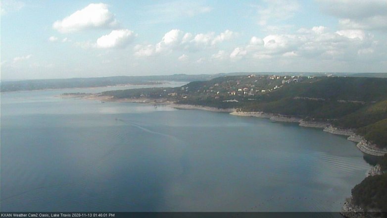 Lake Travis webcam, November 13, 2020 1:45 PM CT