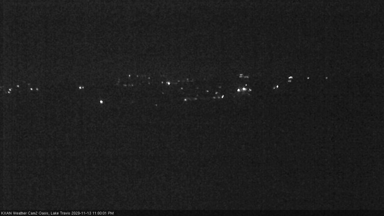 Lake Travis webcam, November 13, 2020 11:00 PM CT
