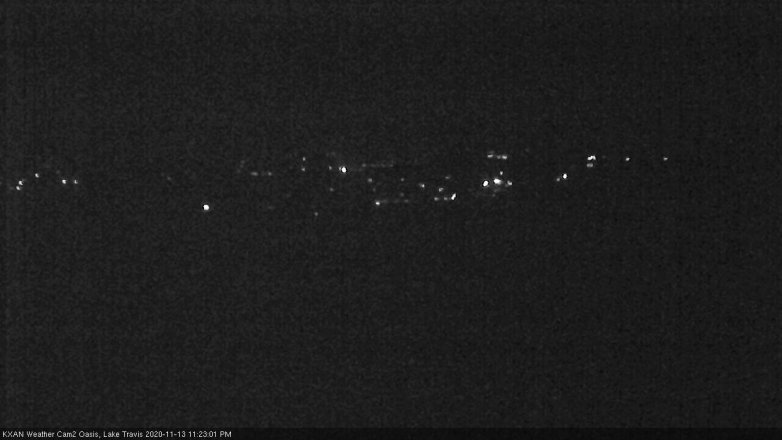Lake Travis webcam, November 13, 2020 11:25 PM CT