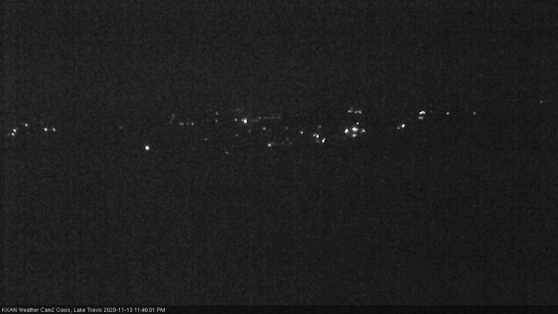 Lake Travis webcam, November 13, 2020 11:45 PM CT