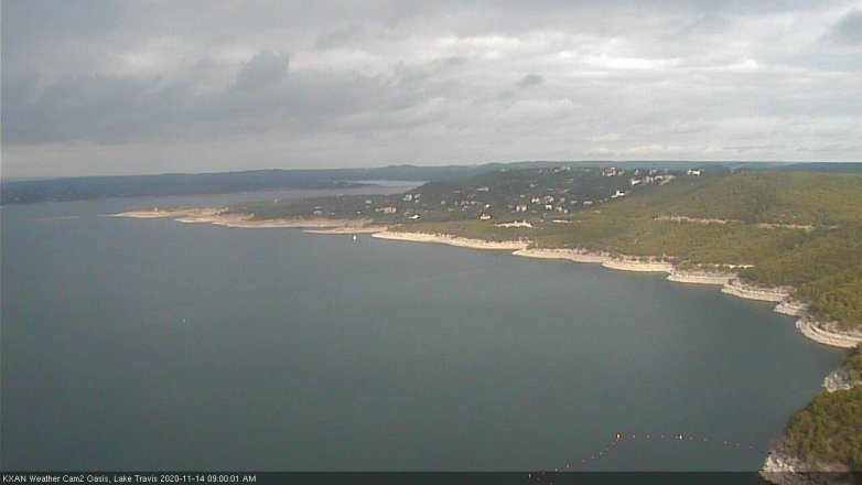 Lake Travis webcam, November 14, 2020 9:00 AM CT