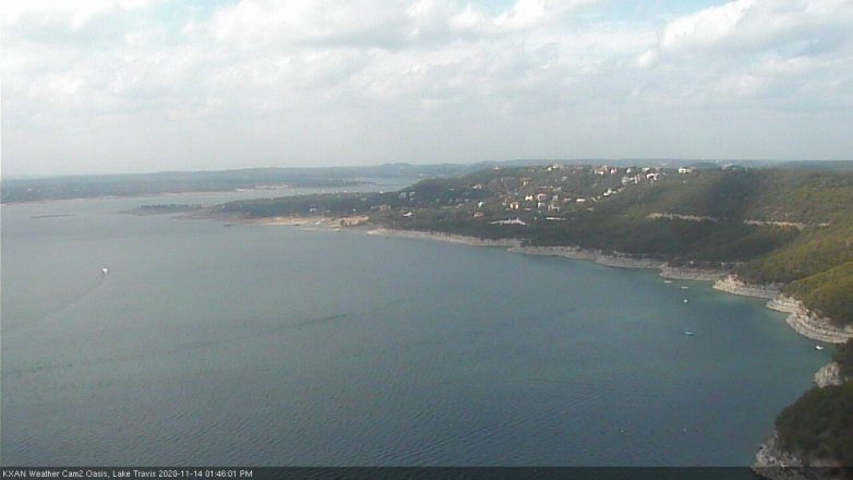 Lake Travis webcam, November 14, 2020 1:45 PM CT