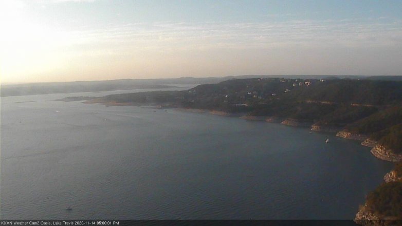 Lake Travis webcam, November 14, 2020 5:00 PM CT