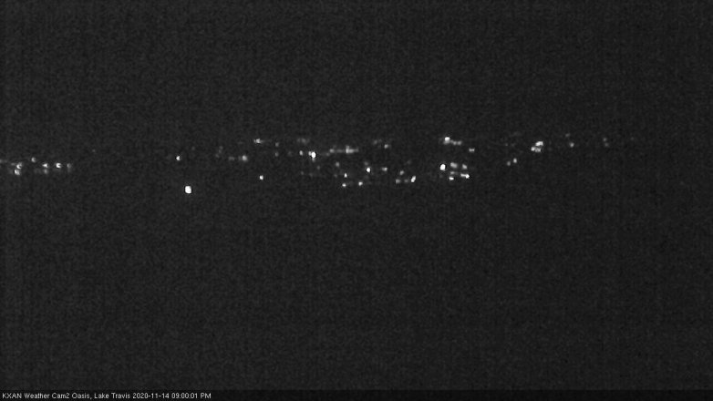 Lake Travis webcam, November 14, 2020 9:00 PM CT