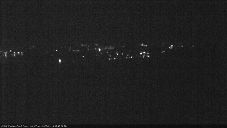 Lake Travis webcam, November 14, 2020 9:45 PM CT