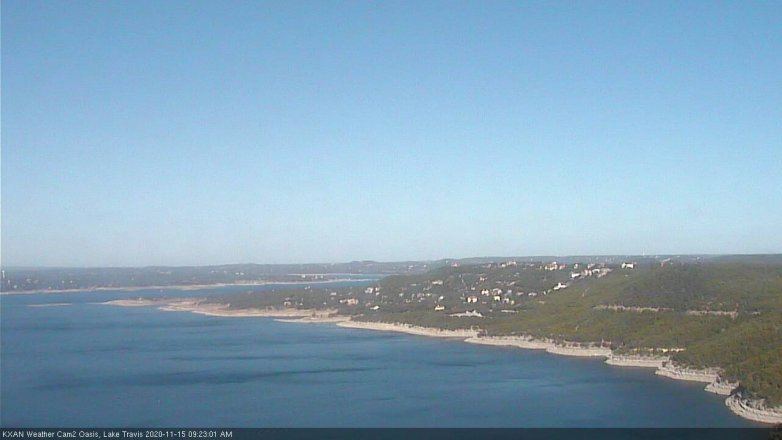 Lake Travis webcam, November 15, 2020 9:25 AM CT