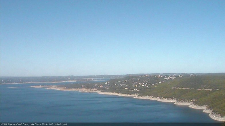 Lake Travis webcam, November 15, 2020 10:00 AM CT