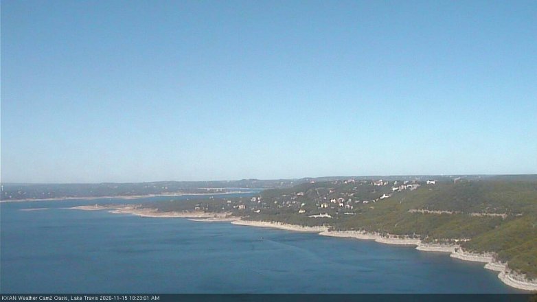 Lake Travis webcam, November 15, 2020 10:25 AM CT