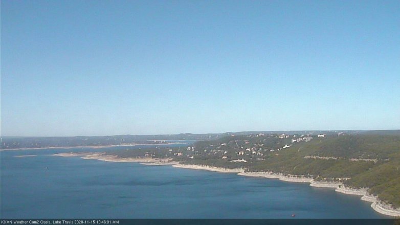 Lake Travis webcam, November 15, 2020 10:45 AM CT