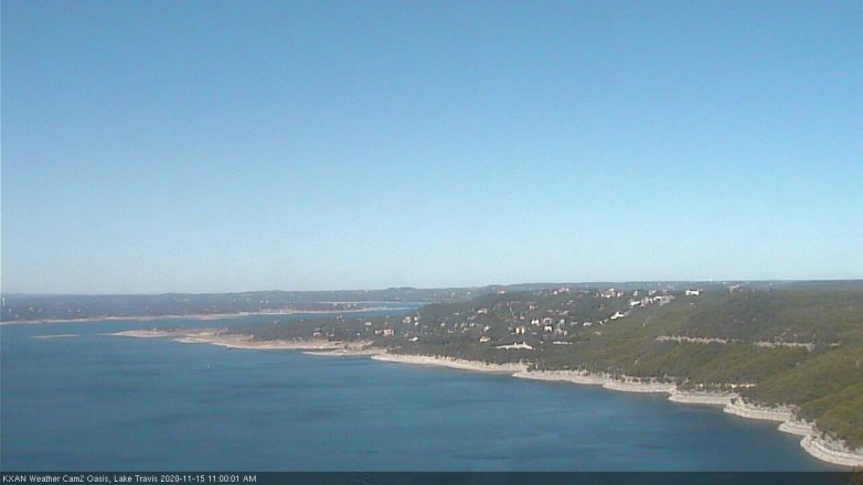 Lake Travis webcam, November 15, 2020 11:00 AM CT