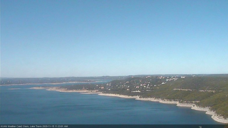 Lake Travis webcam, November 15, 2020 11:25 AM CT