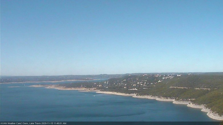 Lake Travis webcam, November 15, 2020 11:45 AM CT