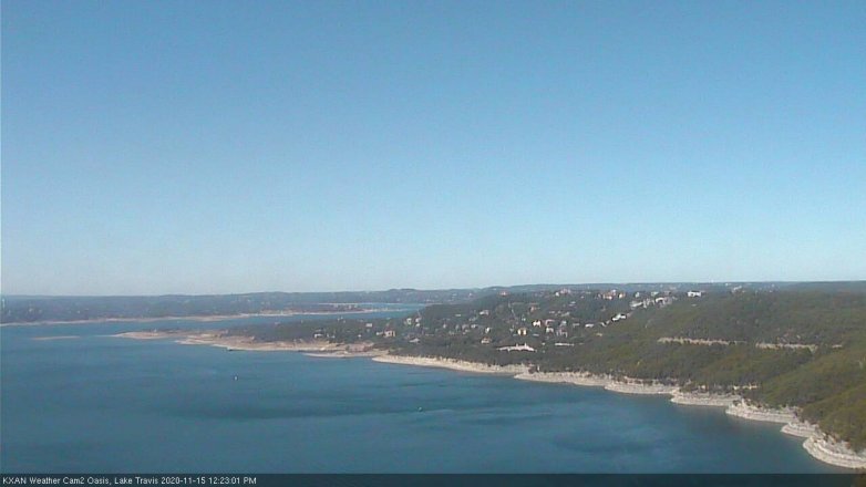 Lake Travis webcam, November 15, 2020 12:25 PM CT