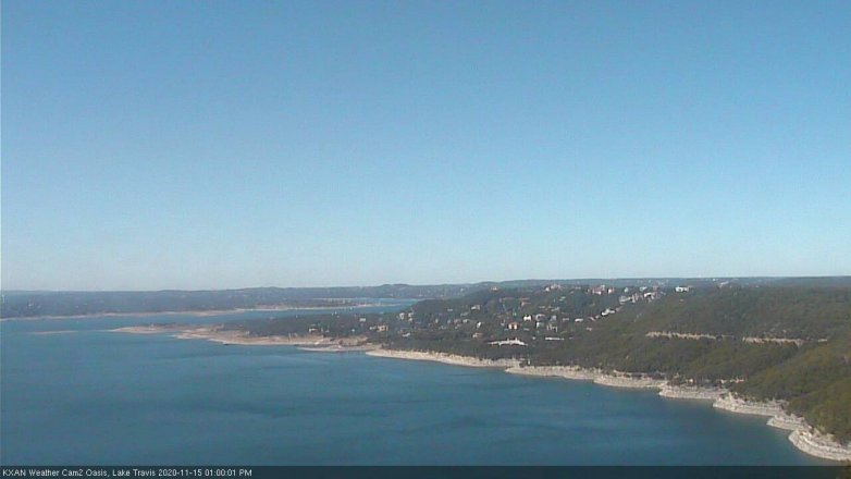 Lake Travis webcam, November 15, 2020 1:00 PM CT