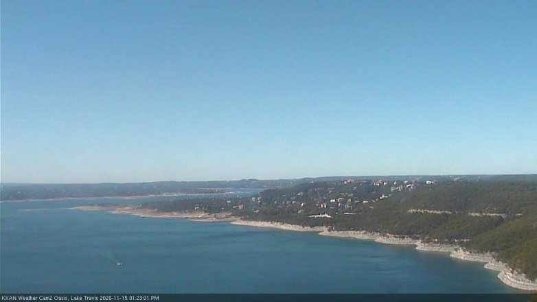 Lake Travis webcam, November 15, 2020 1:25 PM CT