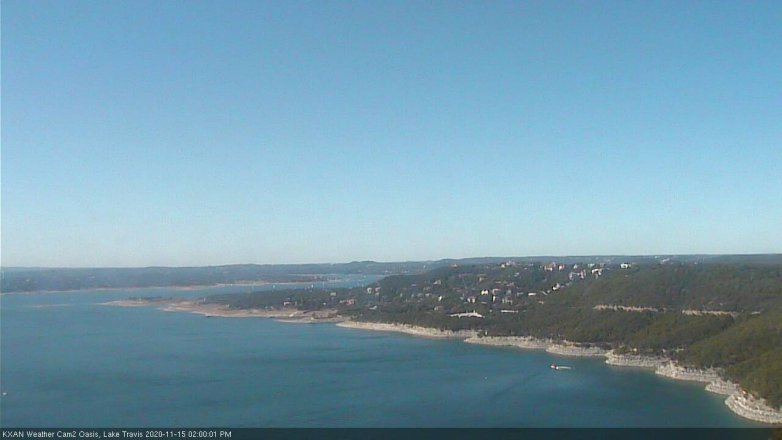 Lake Travis webcam, November 15, 2020 2:00 PM CT