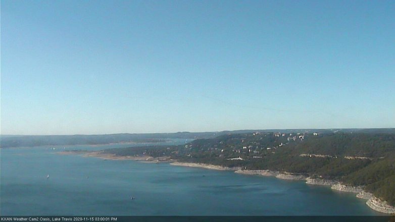 Lake Travis webcam, November 15, 2020 3:00 PM CT