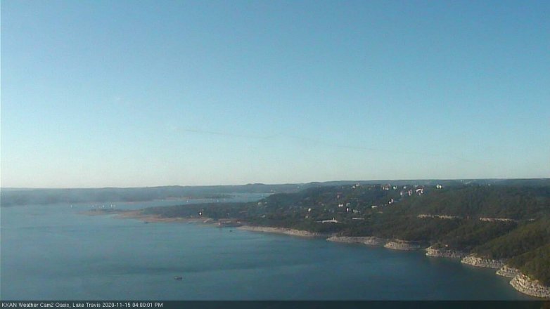 Lake Travis webcam, November 15, 2020 4:00 PM CT