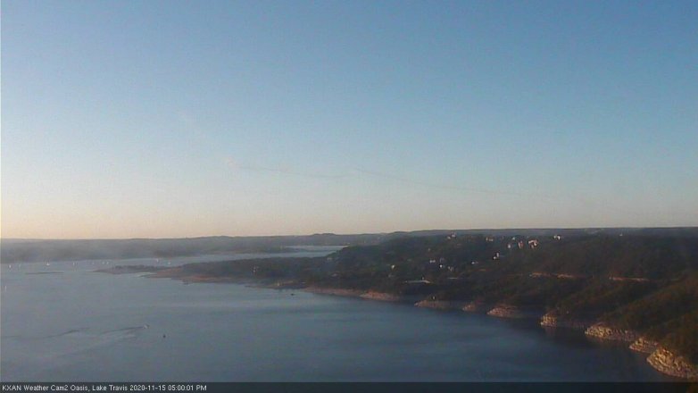 Lake Travis webcam, November 15, 2020 5:00 PM CT