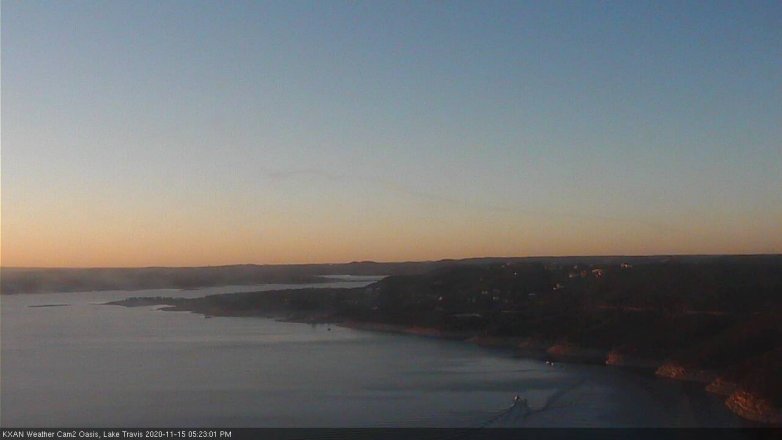 Lake Travis webcam, November 15, 2020 5:25 PM CT