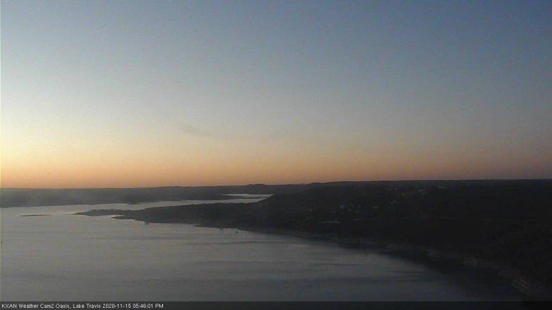 Lake Travis webcam, November 15, 2020 5:45 PM CT