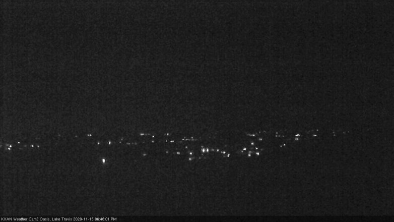 Lake Travis webcam, November 15, 2020 6:45 PM CT