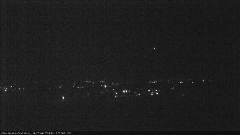 Lake Travis webcam, November 15, 2020 9:00 PM CT