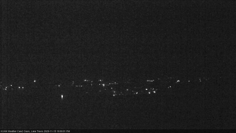 Lake Travis webcam, November 15, 2020 10:00 PM CT