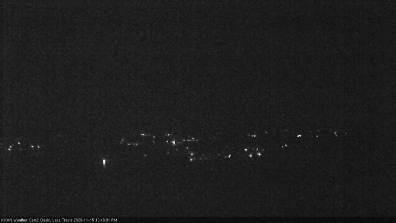 Lake Travis webcam, November 15, 2020 10:45 PM CT