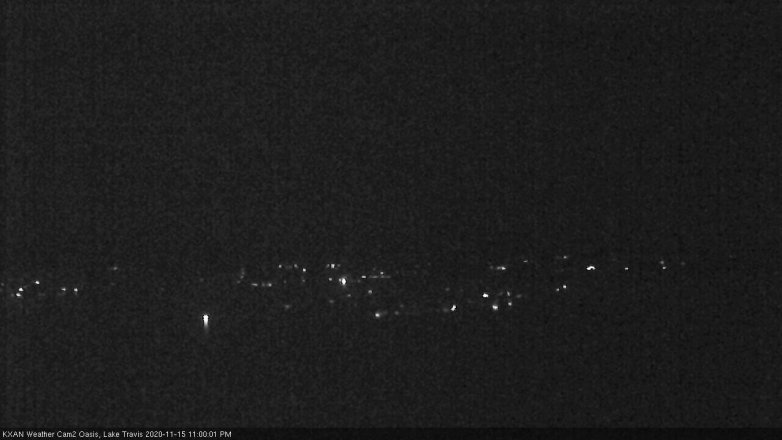 Lake Travis webcam, November 15, 2020 11:00 PM CT