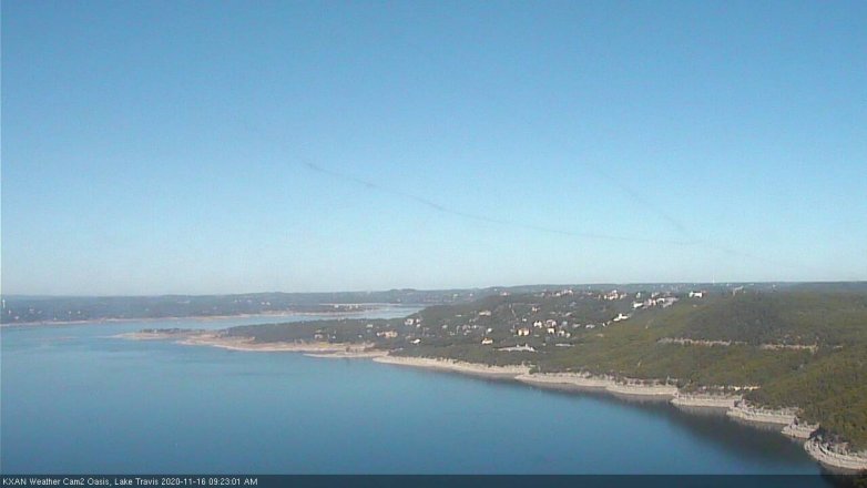 Lake Travis webcam, November 16, 2020 9:25 AM CT