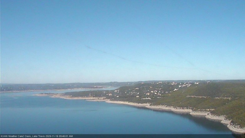 Lake Travis webcam, November 16, 2020 9:45 AM CT