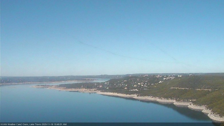 Lake Travis webcam, November 16, 2020 10:45 AM CT