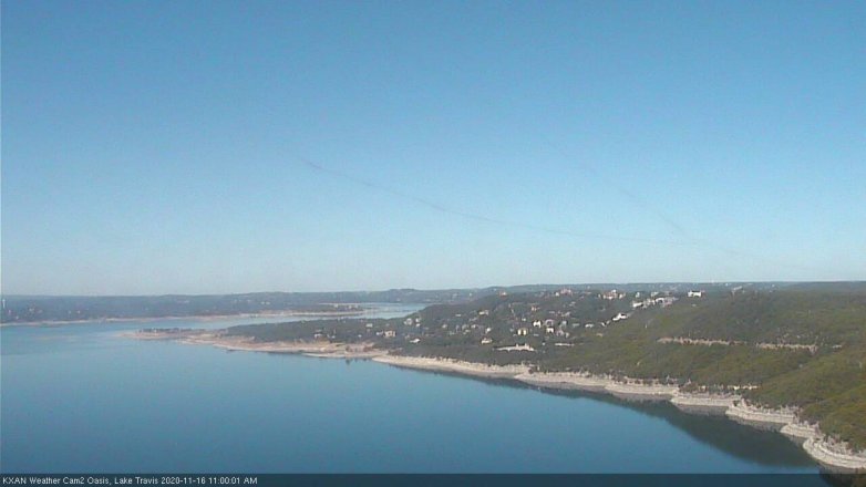 Lake Travis webcam, November 16, 2020 11:00 AM CT