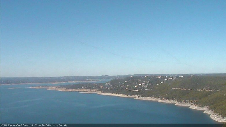 Lake Travis webcam, November 16, 2020 11:45 AM CT