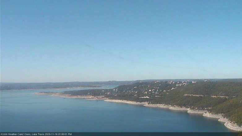 Lake Travis webcam, November 16, 2020 1:00 PM CT