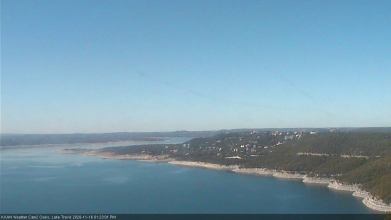 Lake Travis webcam, November 16, 2020 1:25 PM CT