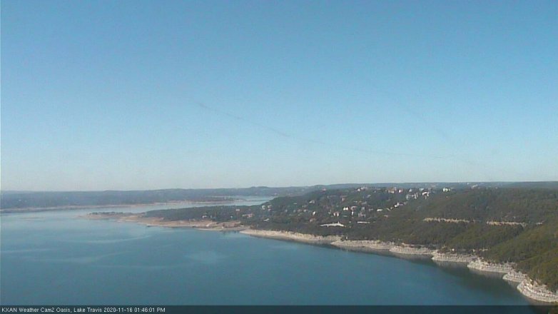 Lake Travis webcam, November 16, 2020 1:45 PM CT