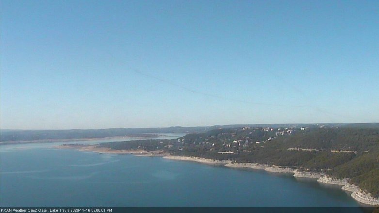 Lake Travis webcam, November 16, 2020 2:00 PM CT