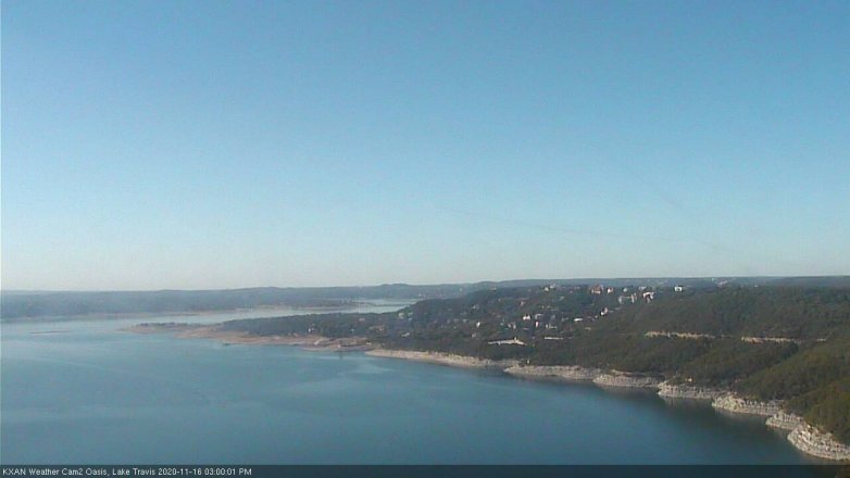 Lake Travis webcam, November 16, 2020 3:00 PM CT