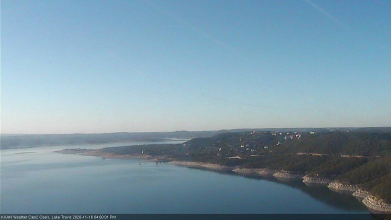 Lake Travis webcam, November 16, 2020 4:00 PM CT