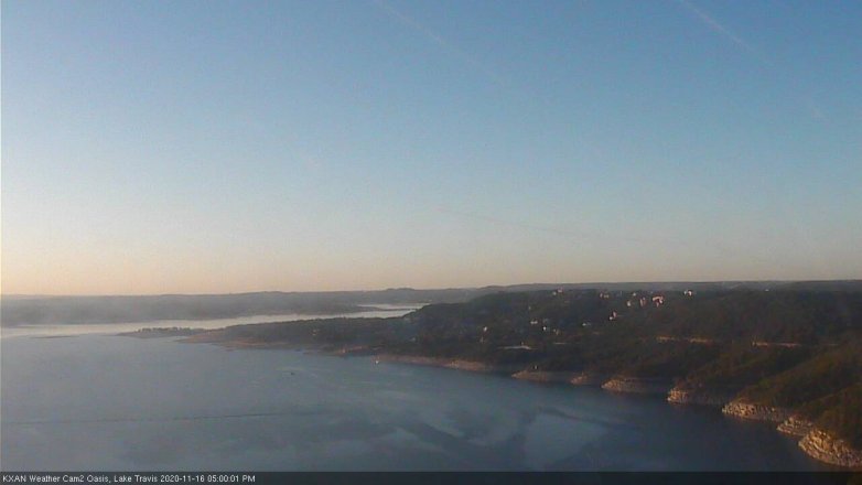 Lake Travis webcam, November 16, 2020 5:00 PM CT