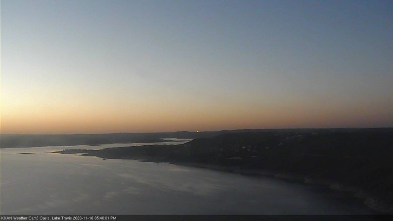Lake Travis webcam, November 16, 2020 5:45 PM CT