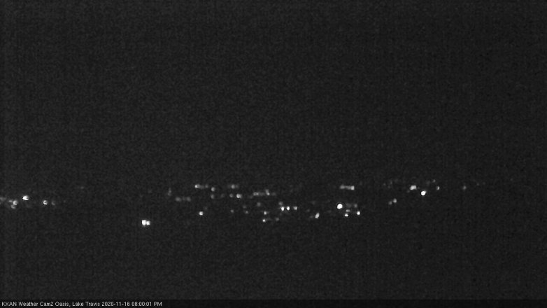Lake Travis webcam, November 16, 2020 8:00 PM CT